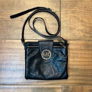 Michael Kors | Black Pebble Leather Crossbody Bag